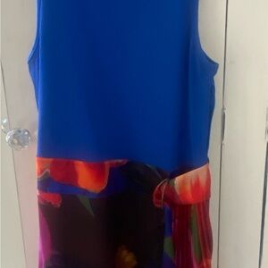 Ted Baker Blue and Multicolor Midi Dress